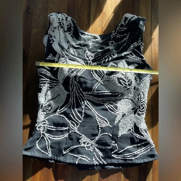 Sean Collection beaded silk top - Picture 6 of 9